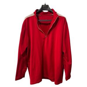 Antigua Mens‎  1/4 Zip Pullover red size XXL